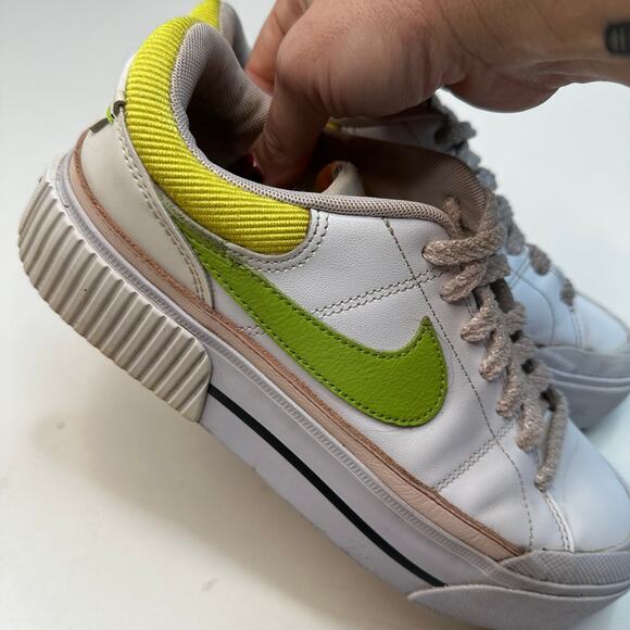 Nike Court Legacy Lift Green White Sneakers - Picture 4 of 7